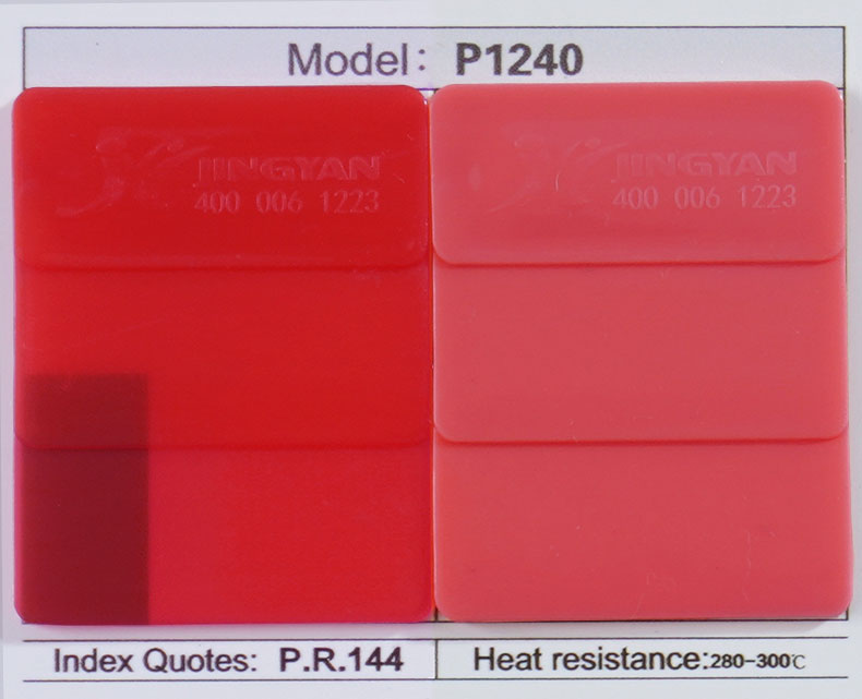 Ranbar Red P1240 Pigments Color Swatches